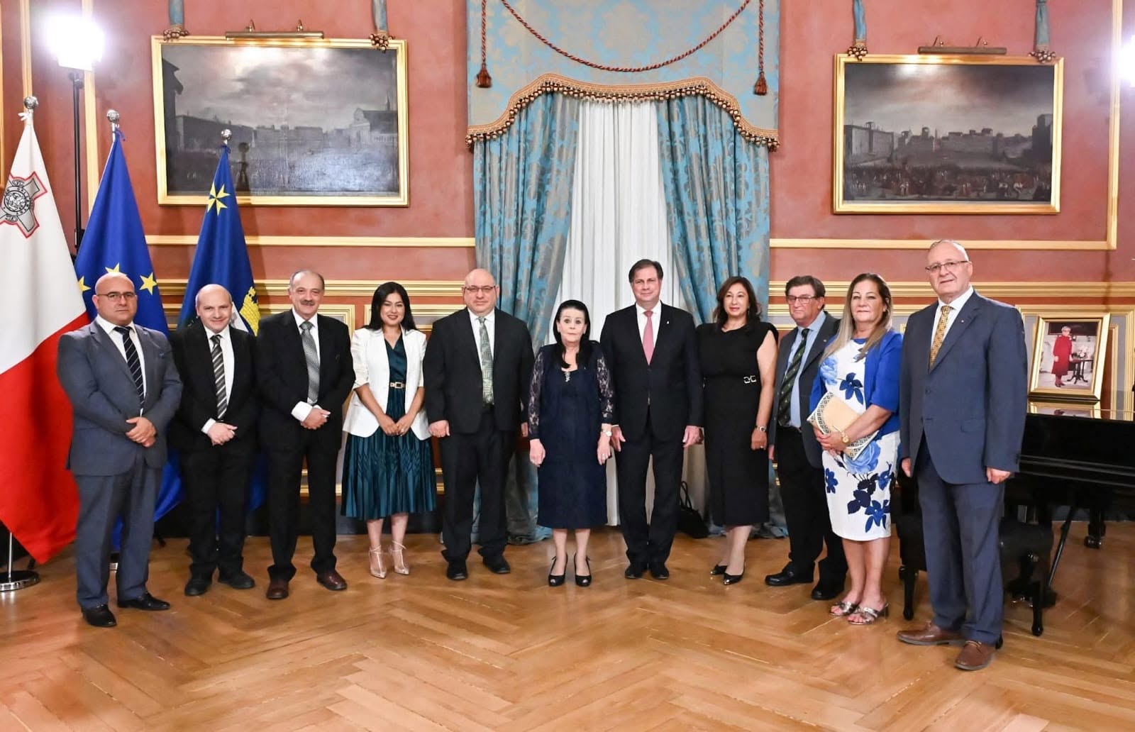 Delegation from the United Grand Priories visit Her Excellency the President of Malta