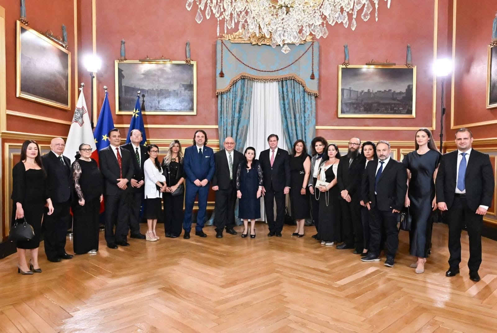 Delegation from the United Grand Priories visit Her Excellency the President of Malta