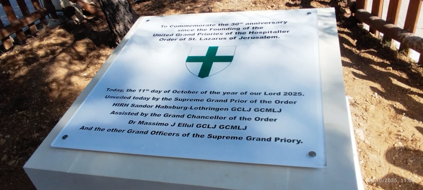 Setting the 30th Anniversary Celebrations since the Founding of the Order in Stone